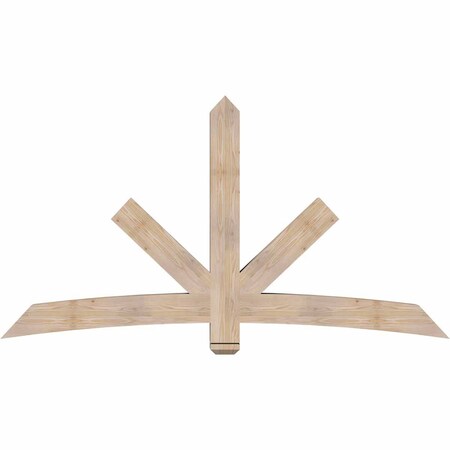 Ekena Millwork Alberta Smooth Timber Gable Bracket, Douglas Fir, 84"W x 45"H x 5 1/2"D x 5 1/2"F, 13/12 Pitch GBW084X45X0606ALB00SDF